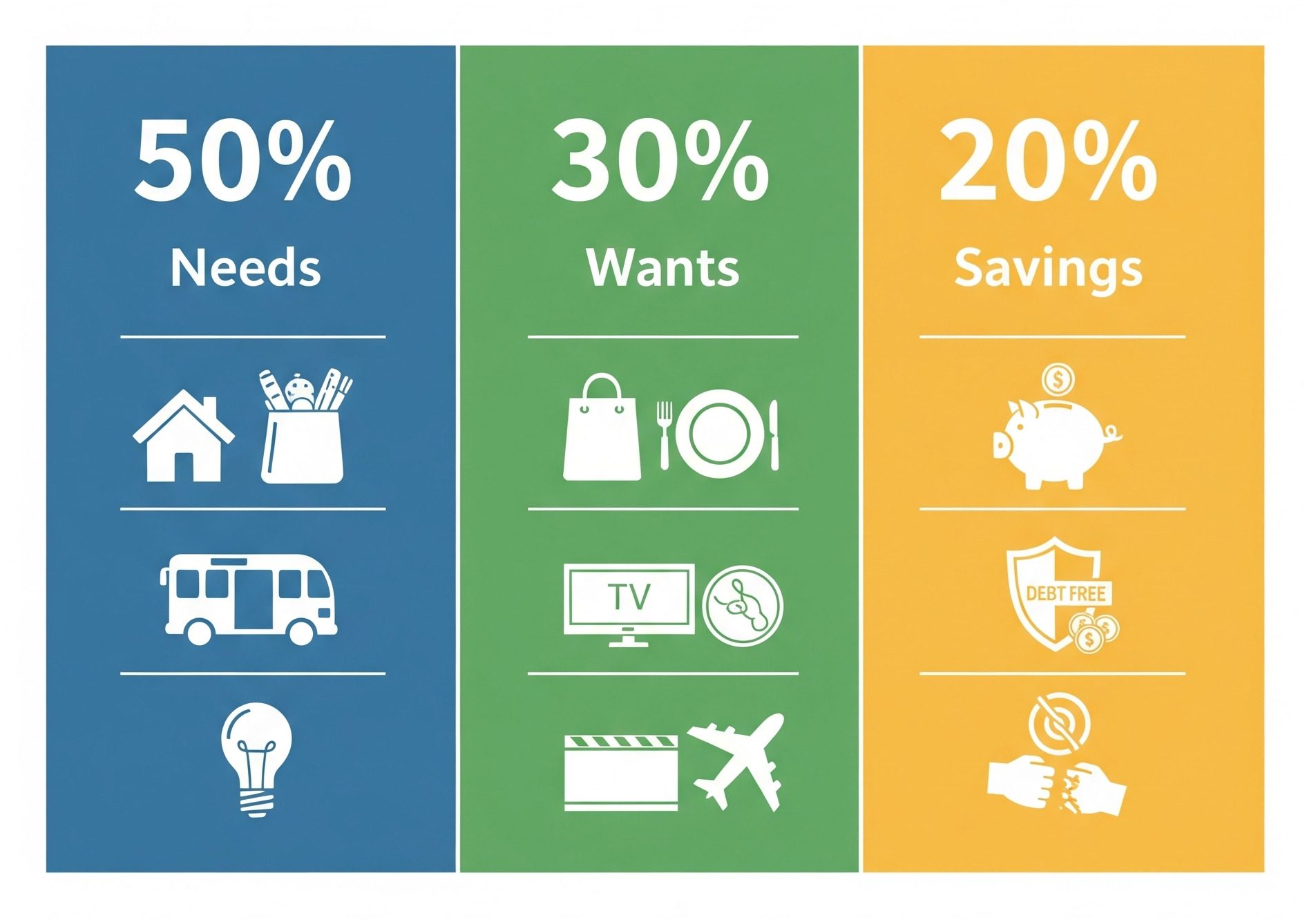50-30-20 rule budget