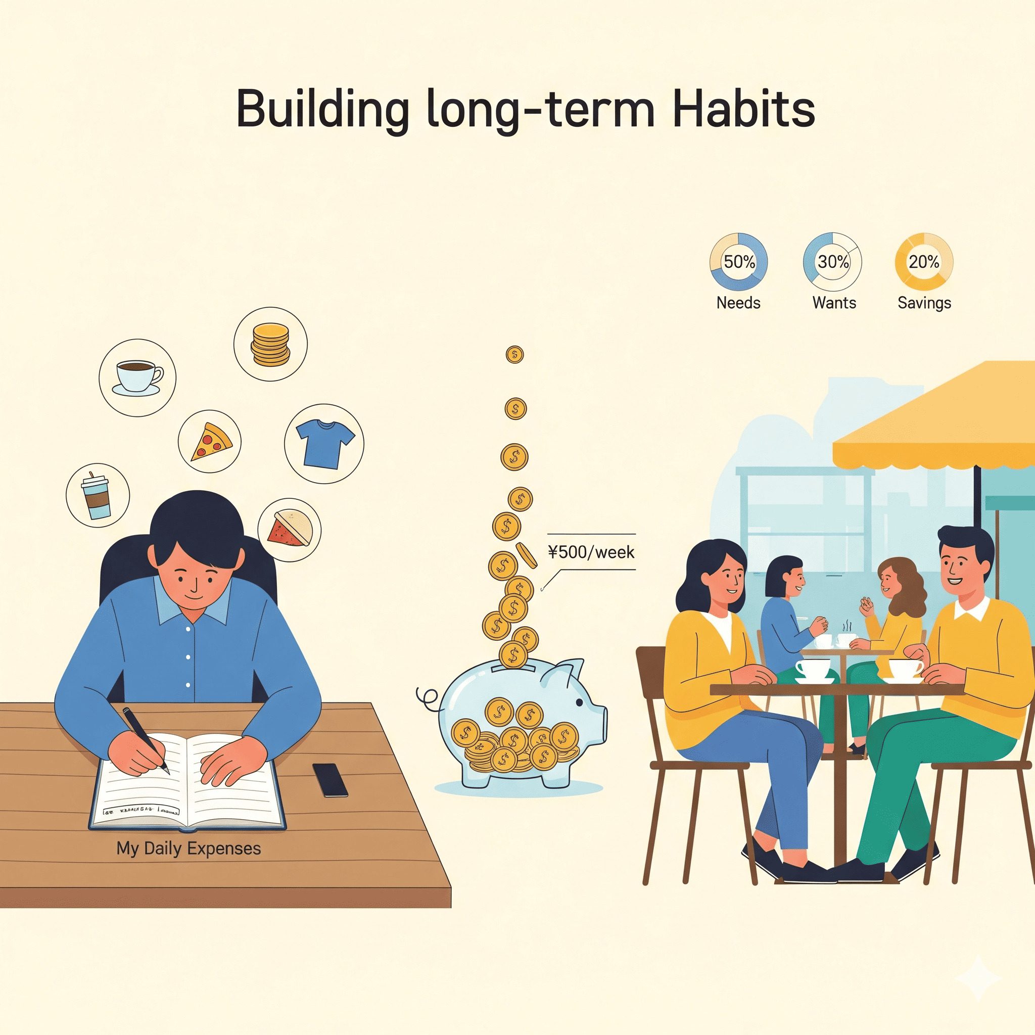 50-30-20 rule long-term habit
