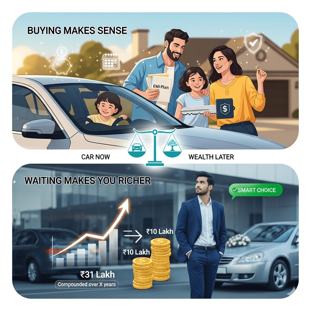 Car purchase versus investment benefits